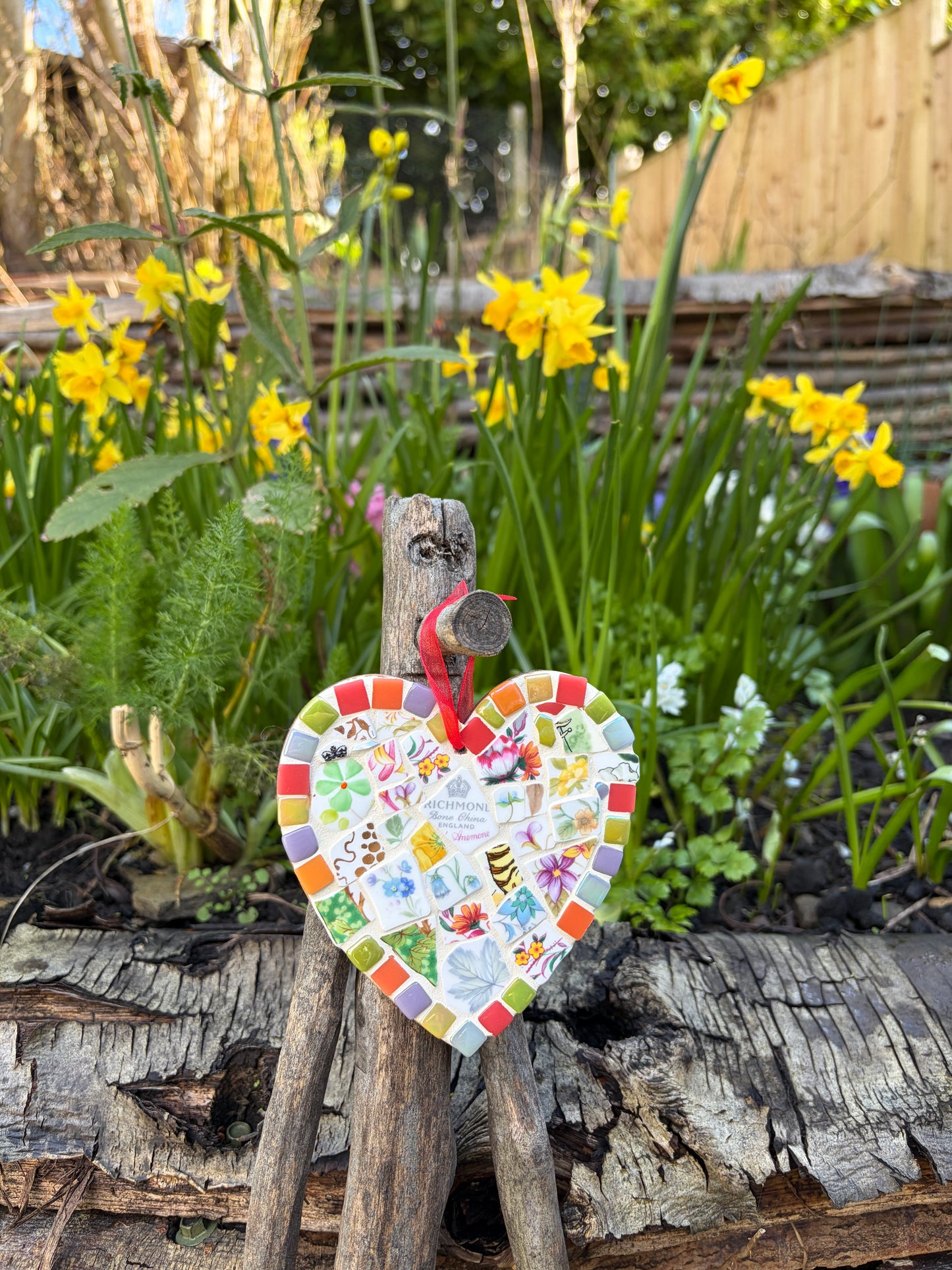 Mosaic Heart - Vintage China