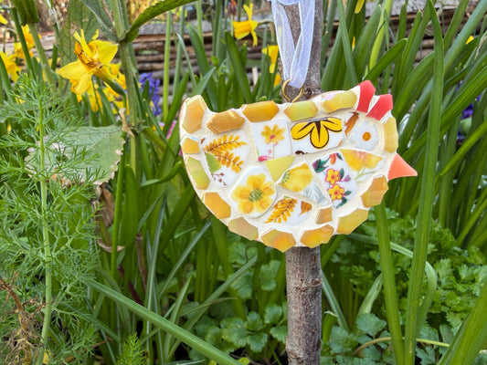 Set of 3 Mosaic Easter Chicks - Vintage China