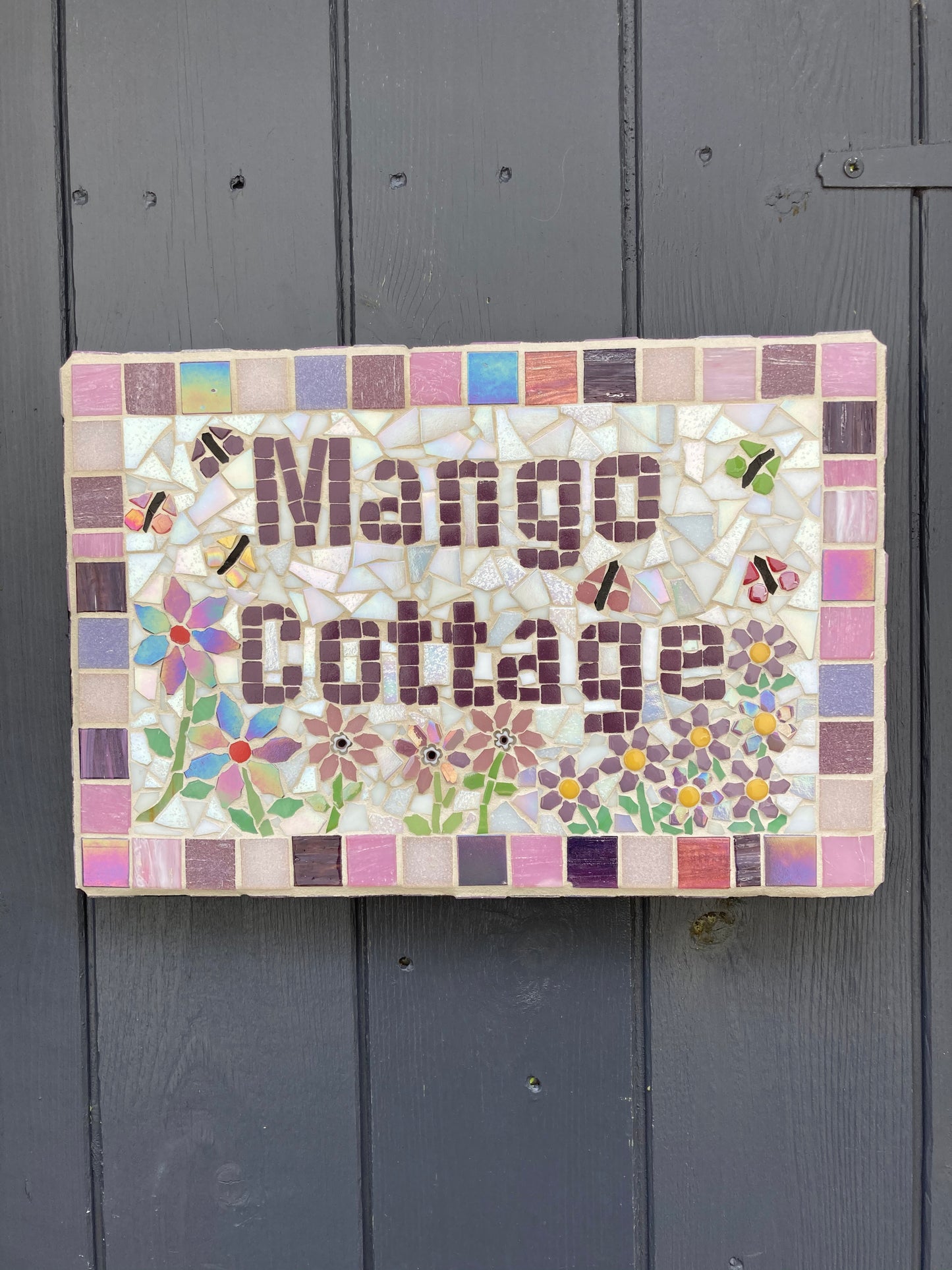 Custom Mosaic House Signs, Made to order.