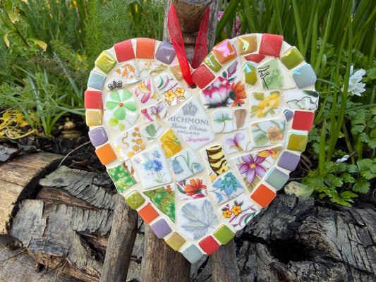 Mosaic Heart - Vintage China