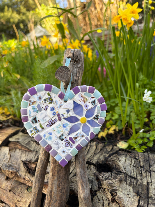 Mosaic Heart - Made with Vintage China