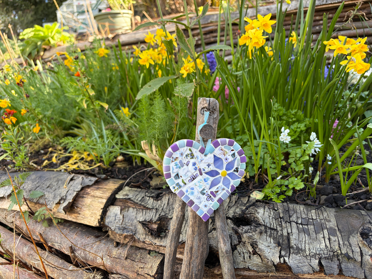 Mosaic Heart - Made with Vintage China