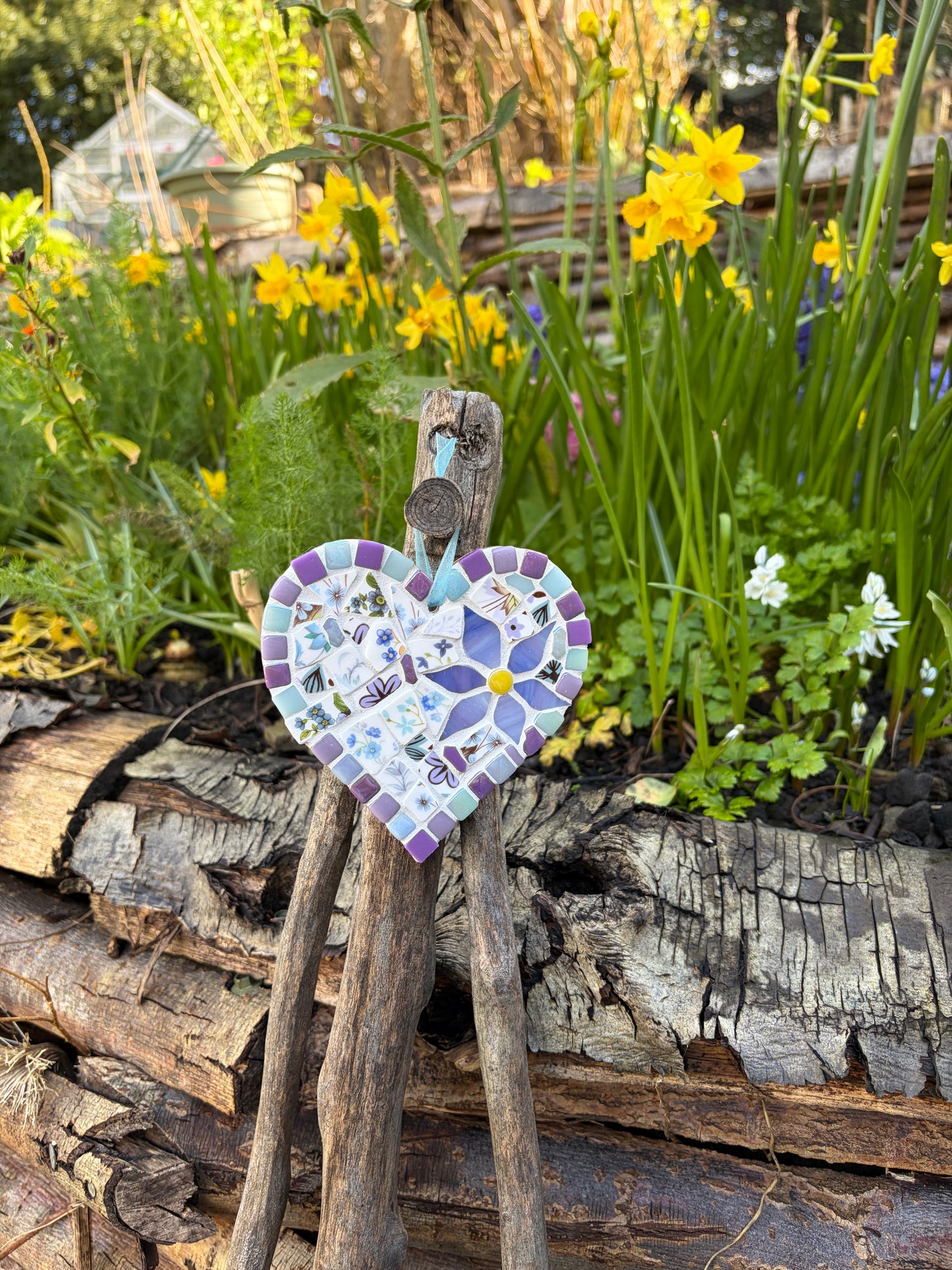 Mosaic Heart - Made with Vintage China