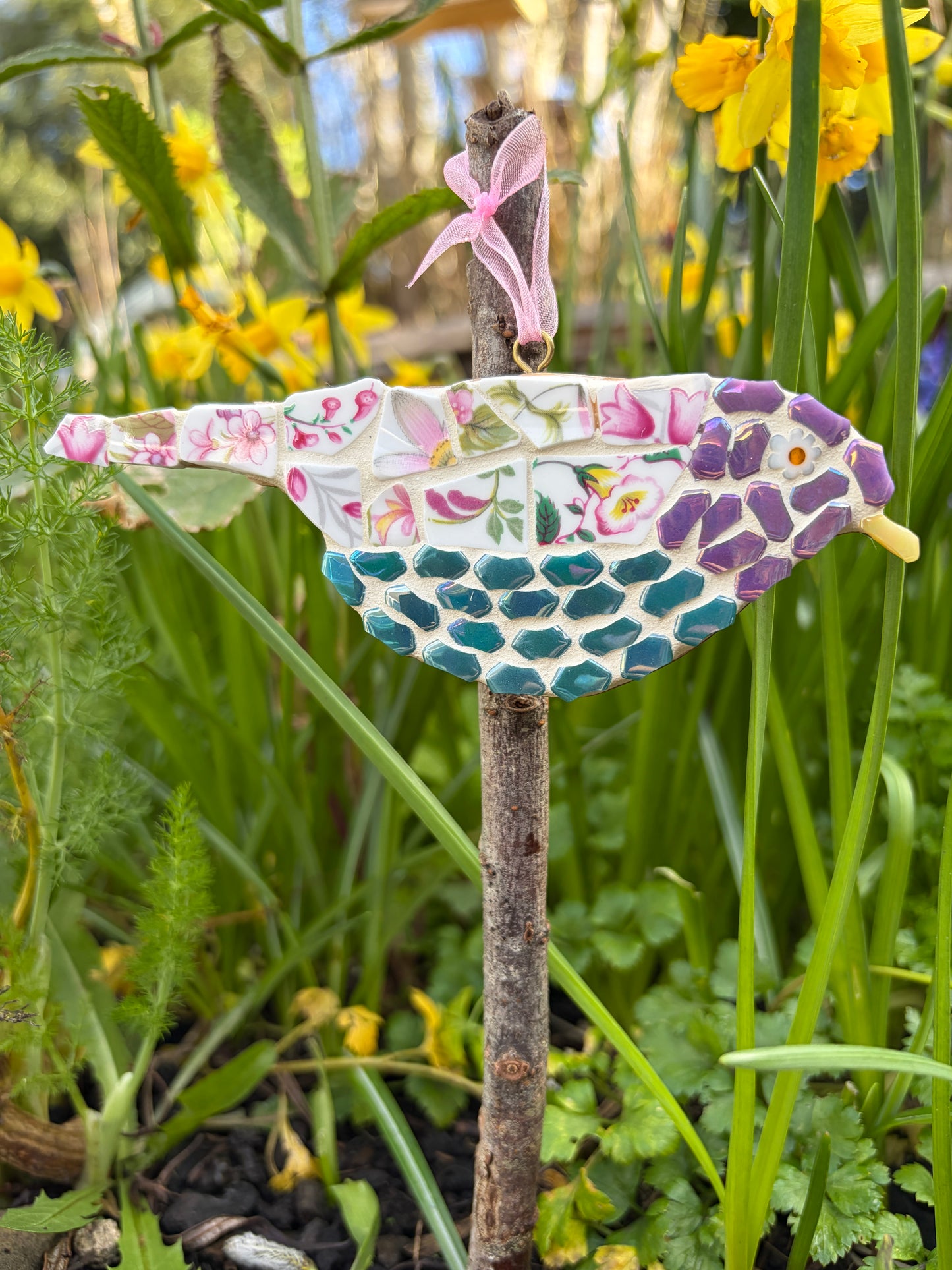 Mosaic Bird - Vintage China