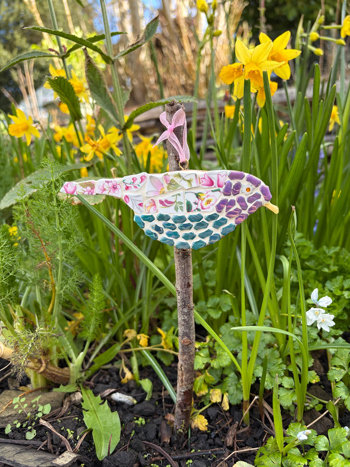 Mosaic Bird - Vintage China