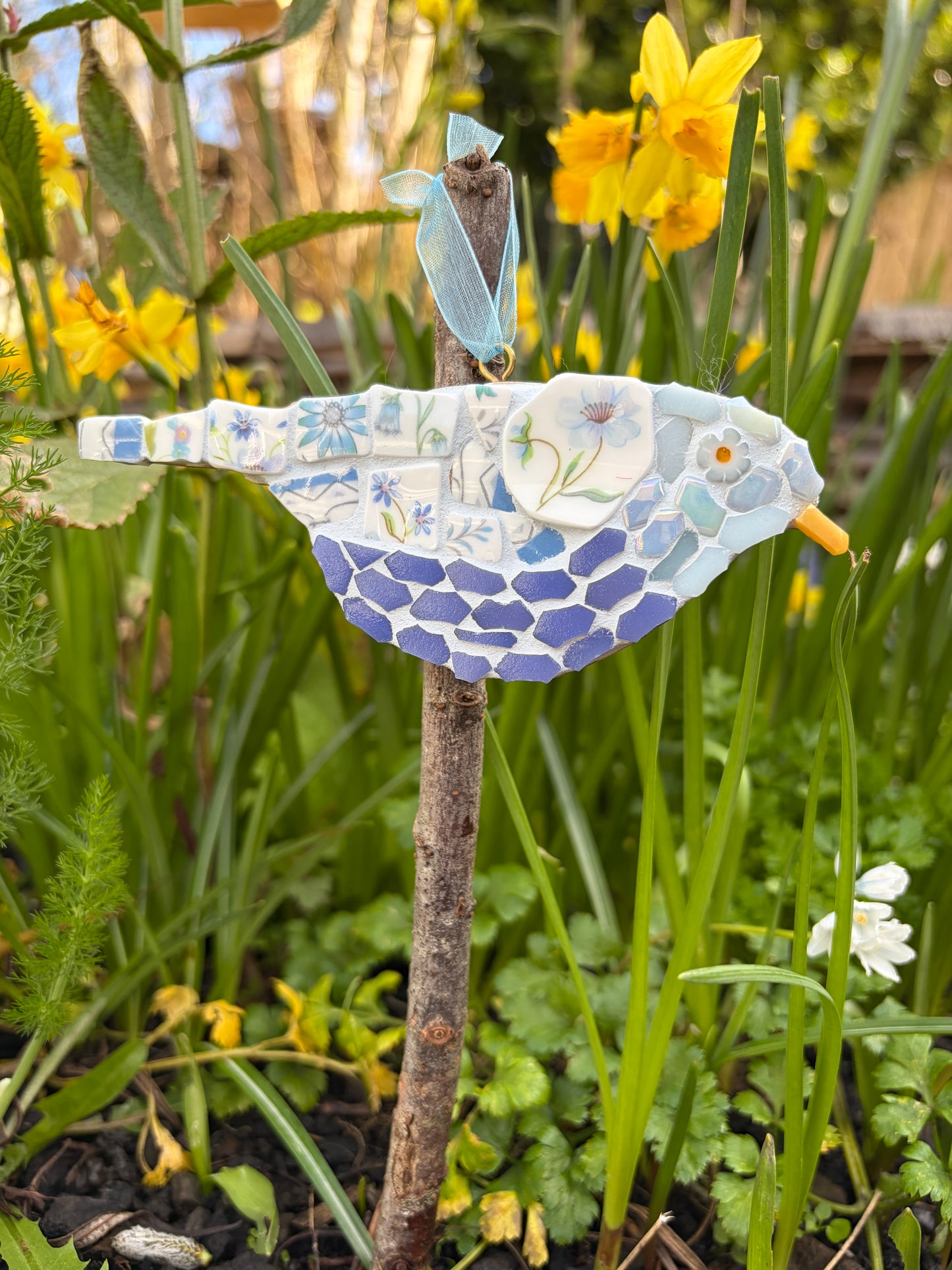 Mosaic Bird - Vintage China