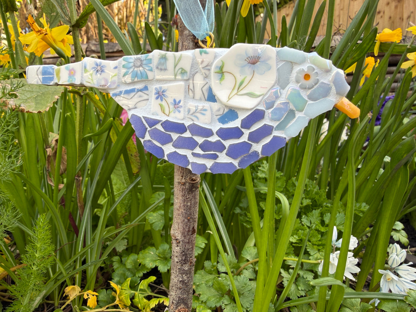 Mosaic Bird - Vintage China