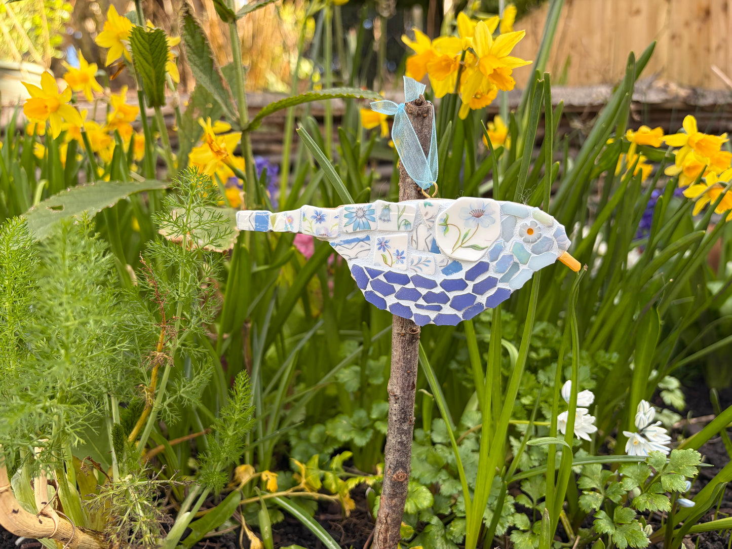 Mosaic Bird - Vintage China