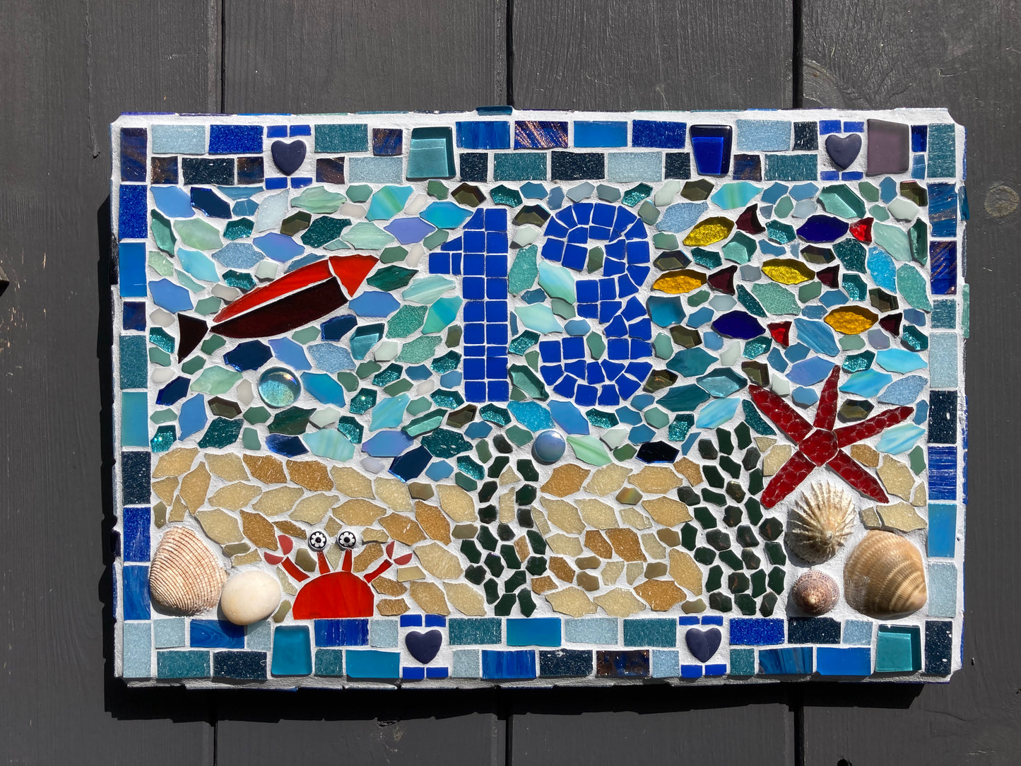 Custom Mosaic House Signs, Made to order.