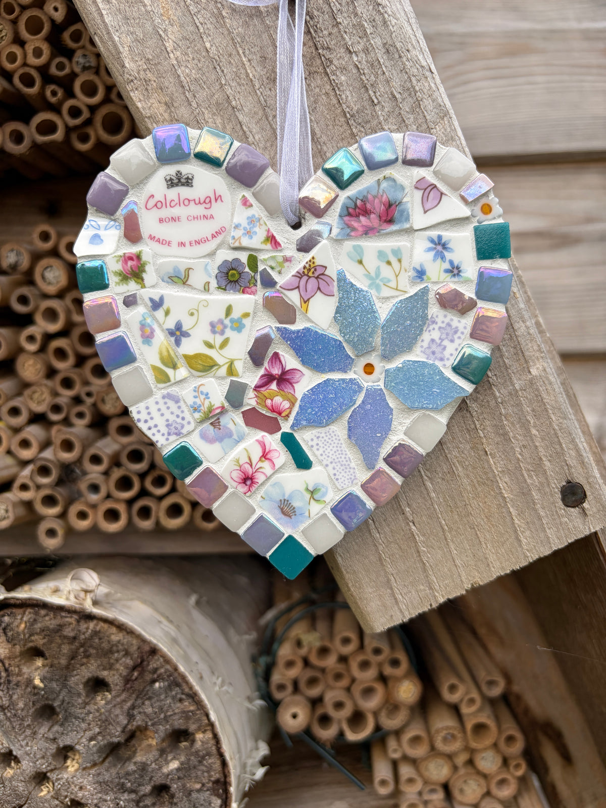 Vintage China Mosaic Heart Hanging – Colclough | One of a Kind