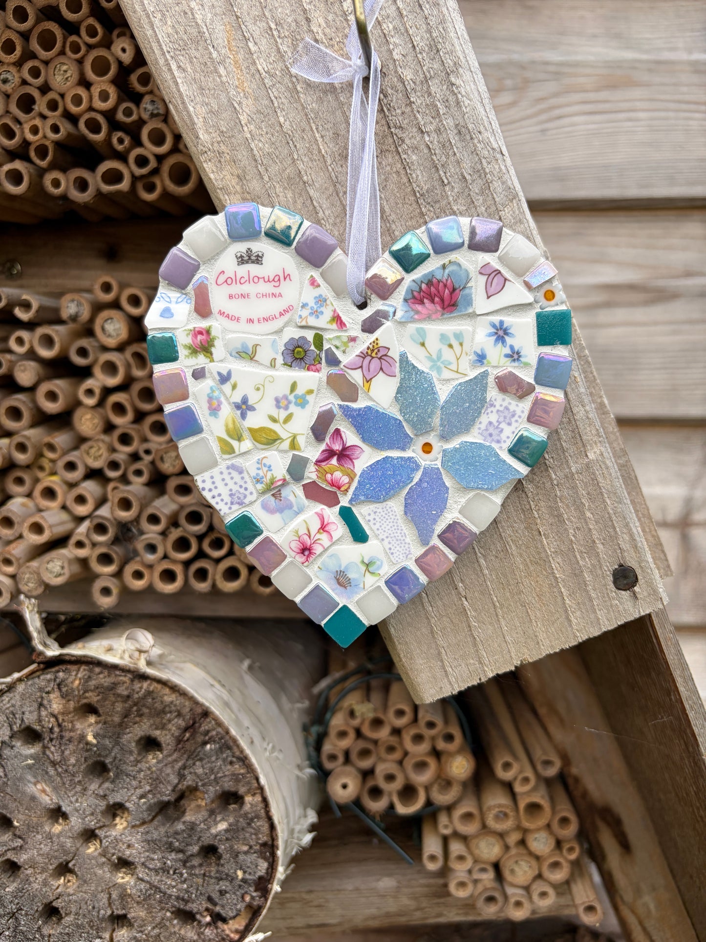 Vintage China Mosaic Heart Hanging – Colclough | One of a Kind