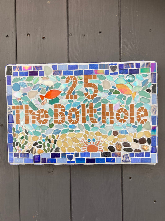 Custom Mosaic House Signs, Made to order.