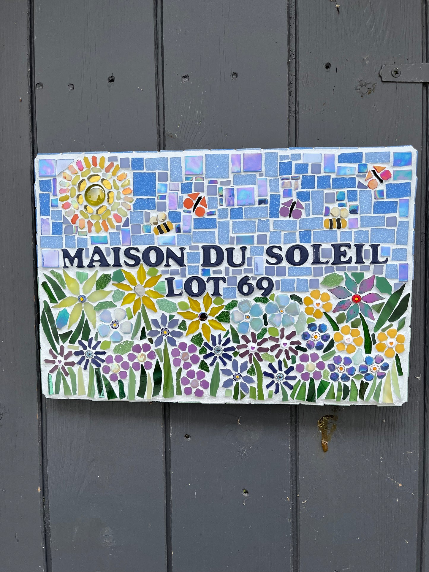 Custom Mosaic House Signs, Made to order.