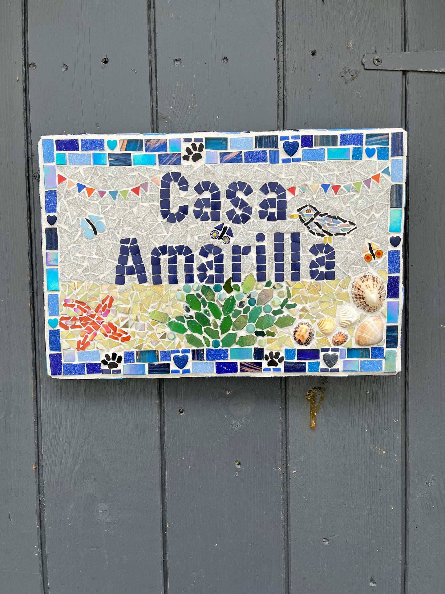 Custom Mosaic House Signs, Made to order.